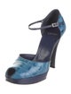 Casadei Leather Printed D'Orsay Pumps