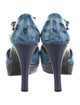Casadei Leather Printed D'Orsay Pumps