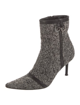 Casadei Tweed Printed Boots