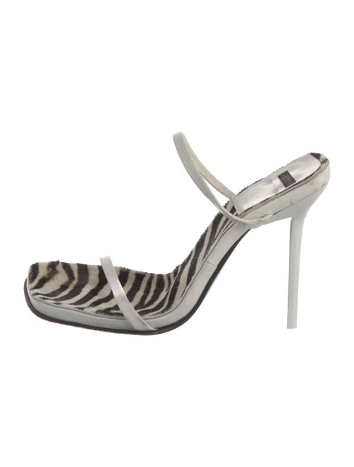 Casadei Leather Printed Slides