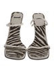 Casadei Leather Printed Slides