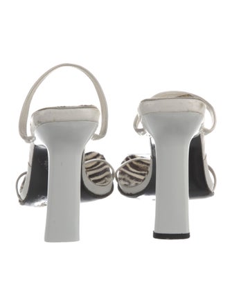 Casadei Leather Printed Slides