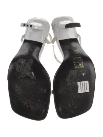 Casadei Leather Printed Slides