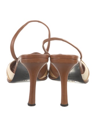 Casadei Leather Colorblock Pattern Slides