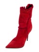 Casadei Suede Fur Trim Boots