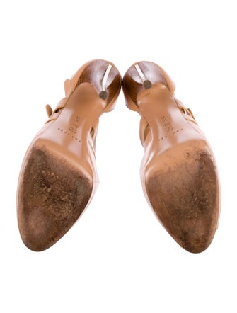 Casadei Leather T-Strap Sandals