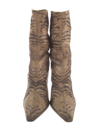 Casadei Animal Print Sock Boots