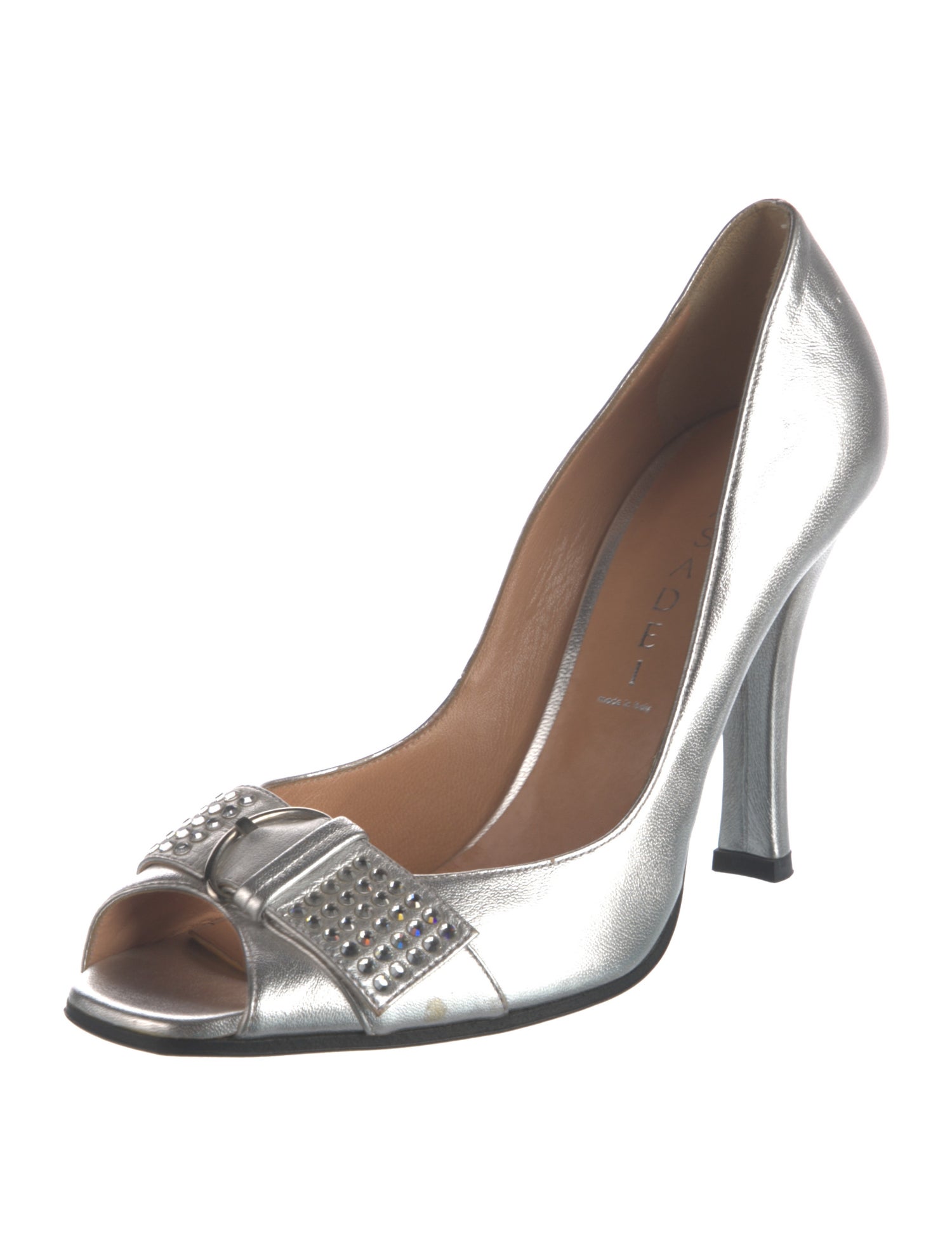 Casadei Vintage Leather Slingback Sandals