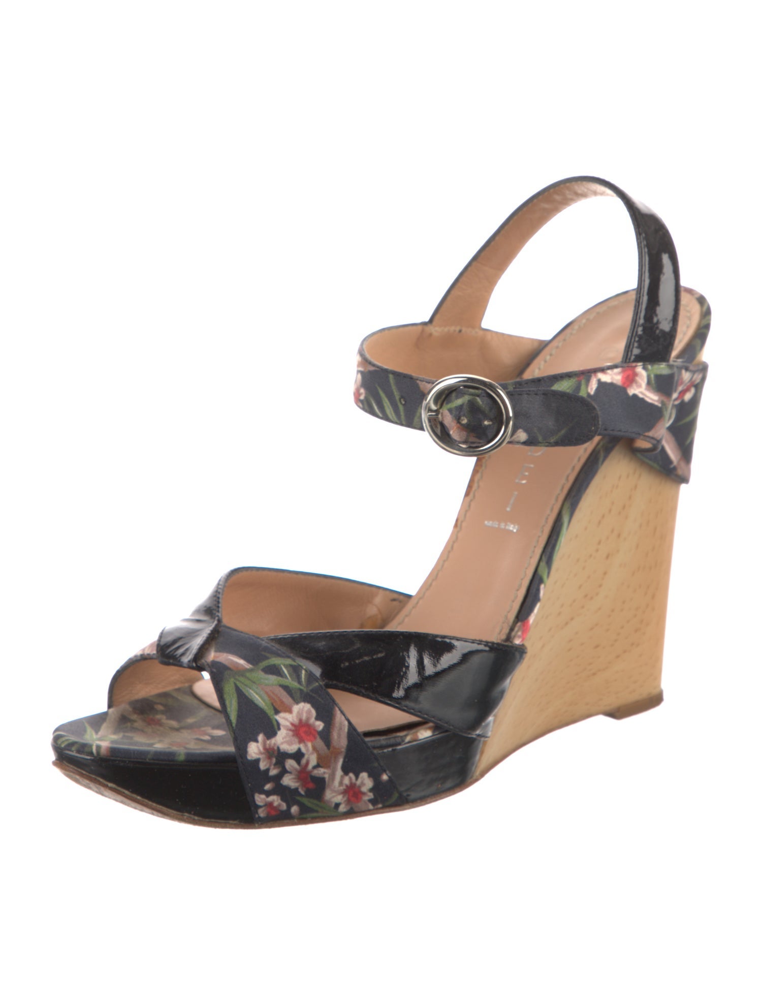 Casadei Patent Leather Printed Sandals