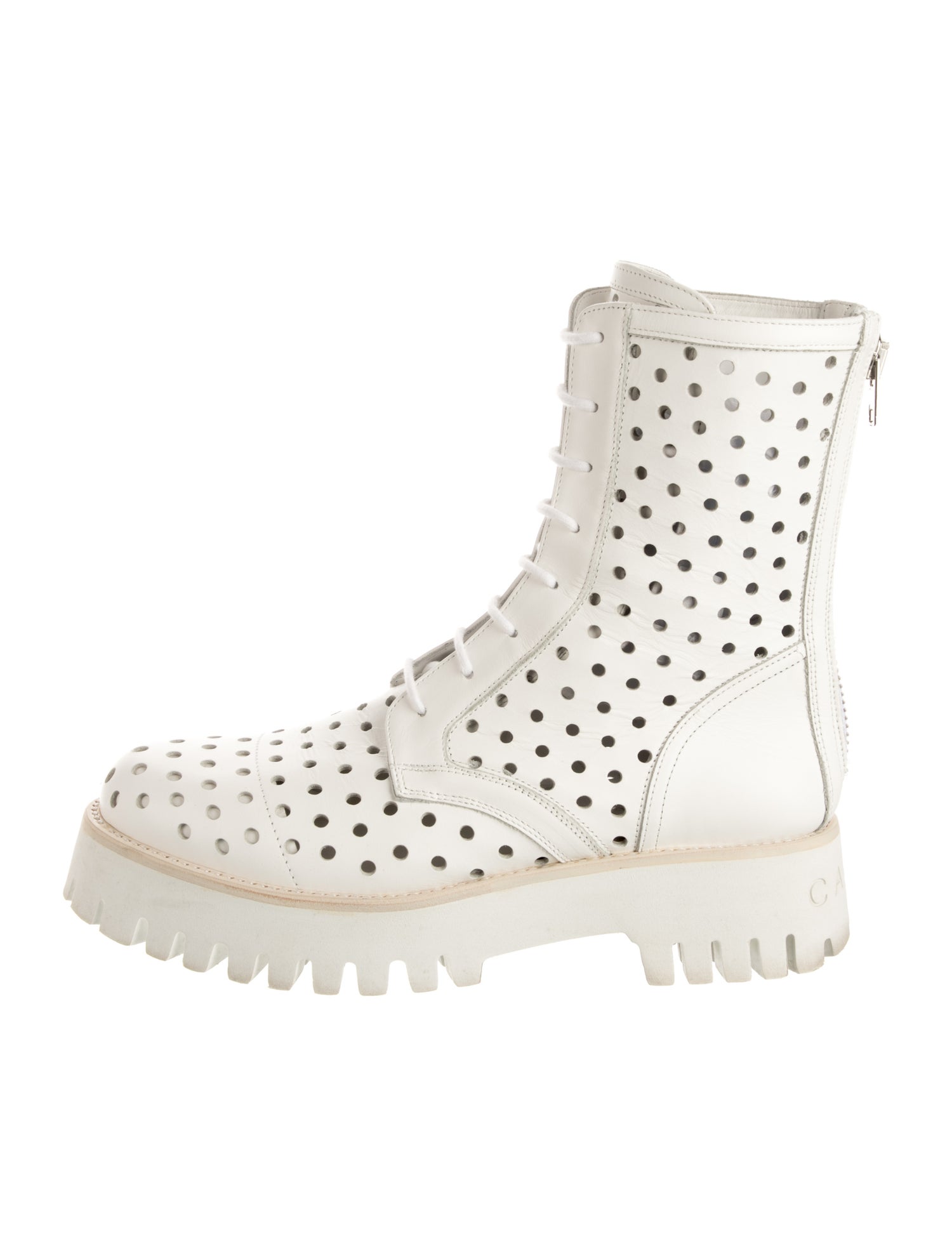 Casadei Leather Combat Boots