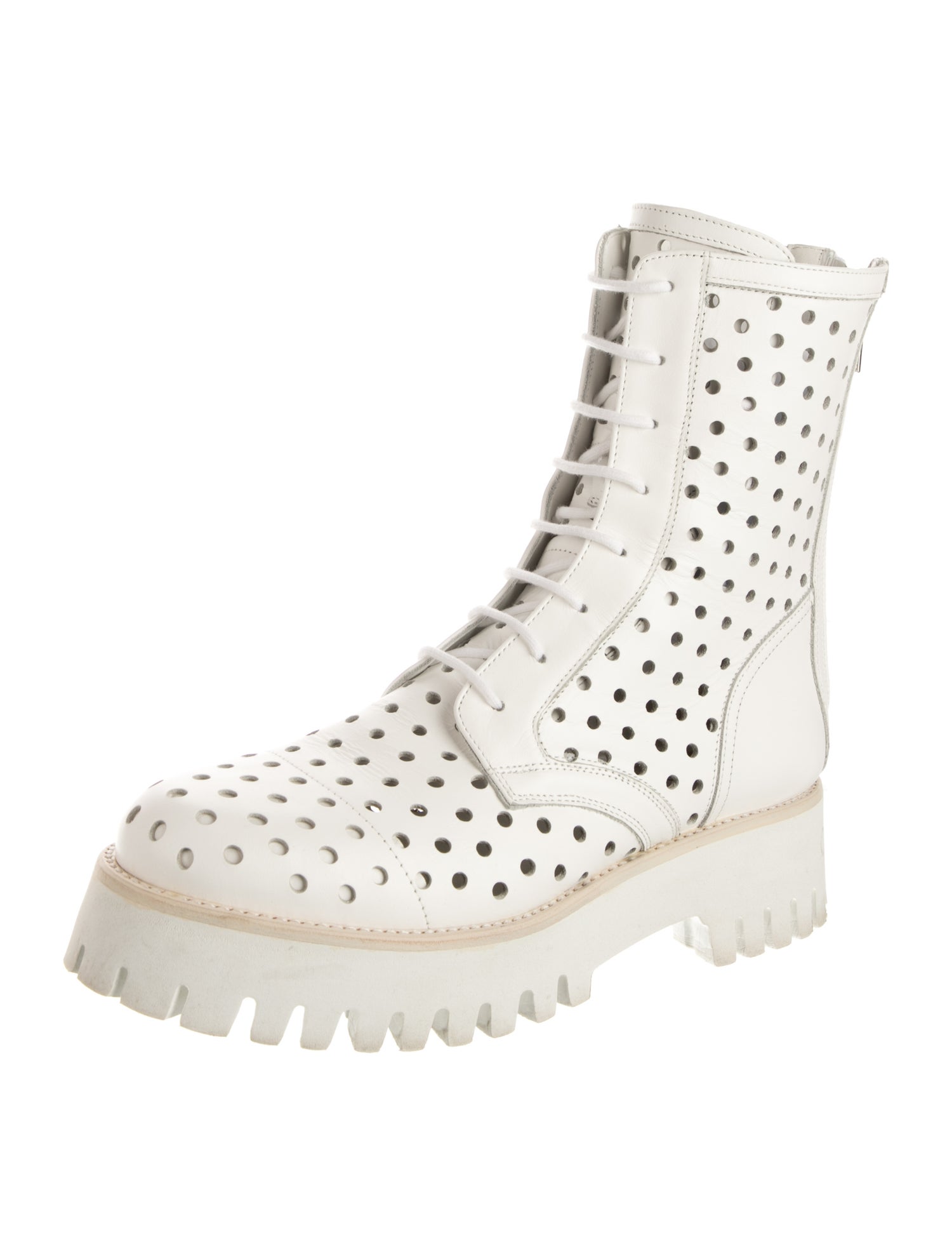 Casadei Leather Combat Boots