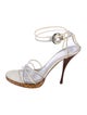 Casadei PVC Leather Trim Embellishment Sandals