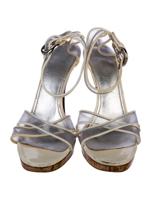 Casadei PVC Leather Trim Embellishment Sandals