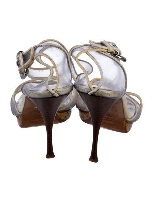 Casadei PVC Leather Trim Embellishment Sandals