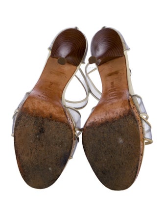 Casadei PVC Leather Trim Embellishment Sandals