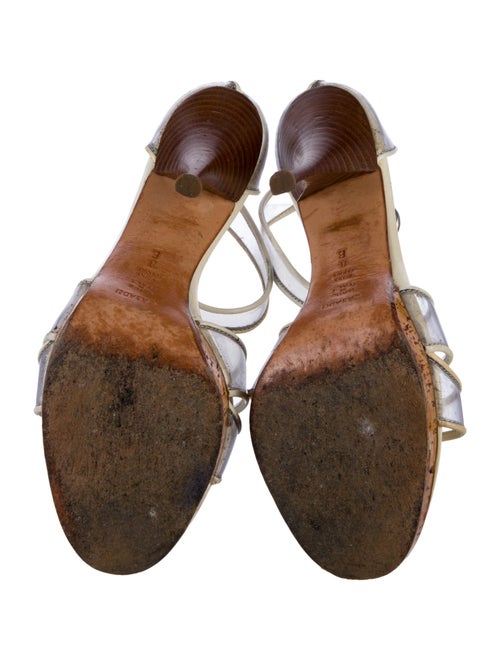 Casadei PVC Leather Trim Embellishment Sandals