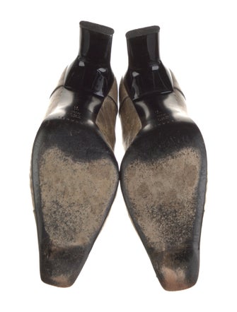 Casadei Embossed Leather Printed Pumps