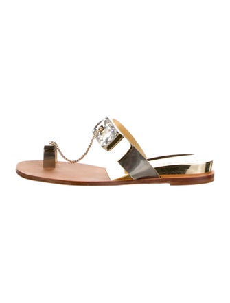 Casadei Patent Leather Slides