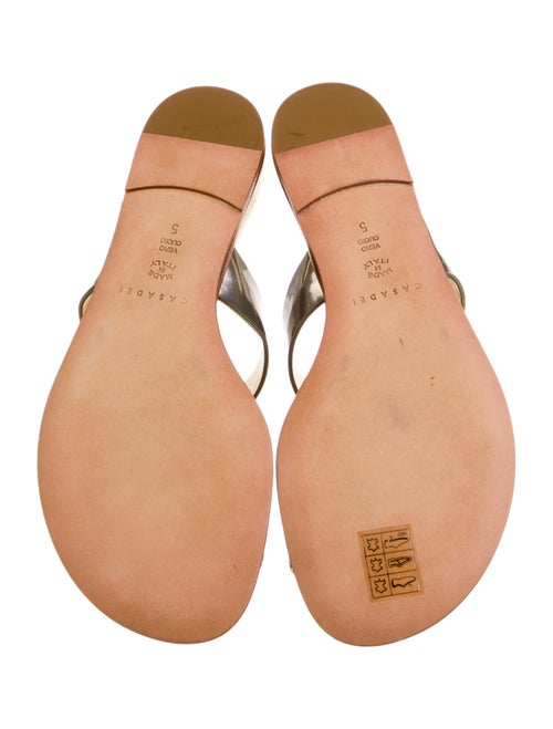 Casadei Patent Leather Slides