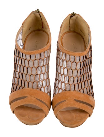 Casadei Suede Mesh Accents Pumps