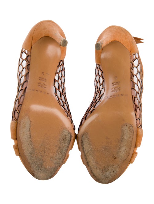 Casadei Suede Mesh Accents Pumps