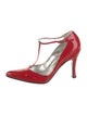 Casadei Patent Leather T-Strap Pumps