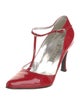 Casadei Patent Leather T-Strap Pumps