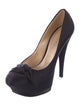 Casadei Satin Bow Accents Pumps