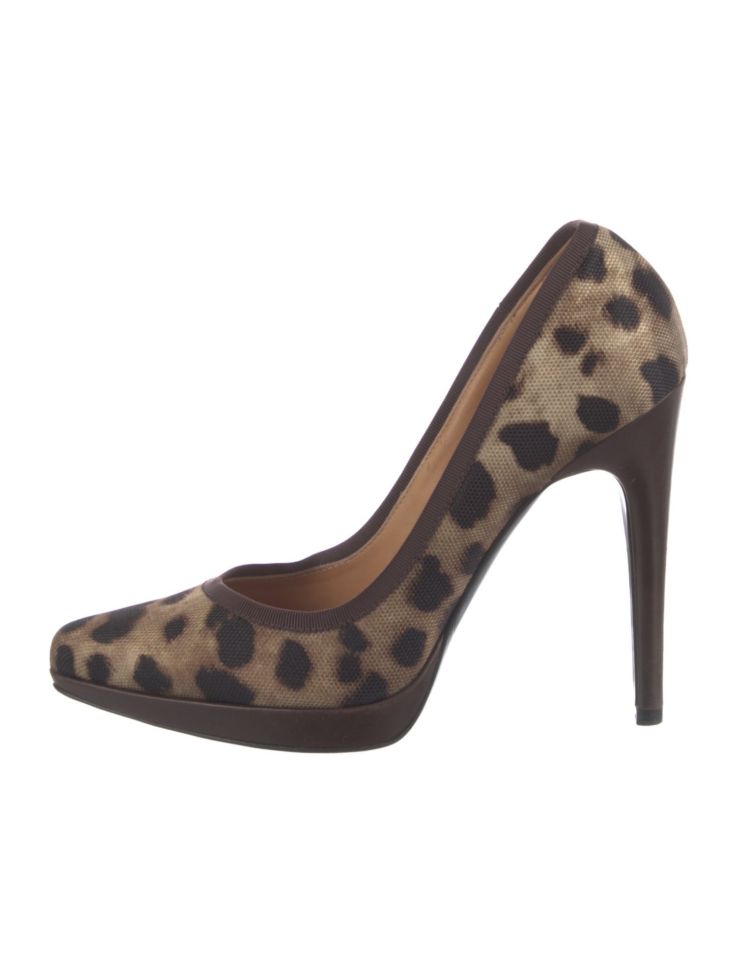 Casadei Canvas Animal Print Pumps