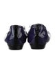 Casadei Patent Leather Bow Accents Ballet Flats