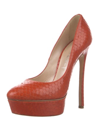 Casadei Snakeskin Pumps