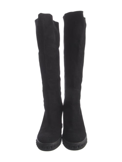 Casadei Suede Chain-Link Accents Boots