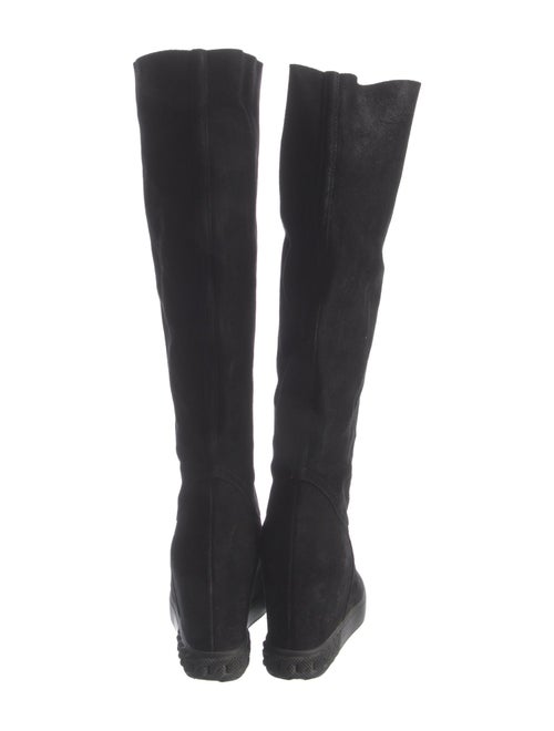 Casadei Suede Chain-Link Accents Boots