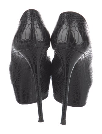 Casadei Embossed Leather Pumps