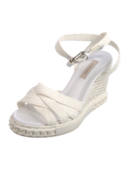 Casadei Whipstitch Trim Espadrilles