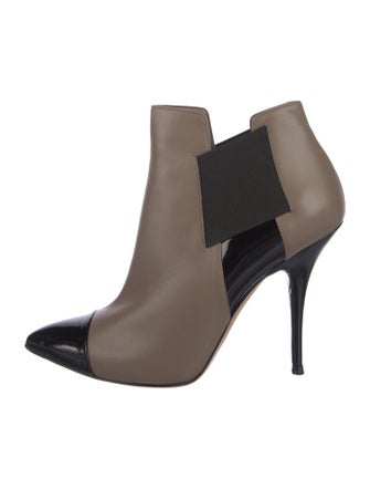 Casadei Leather Colorblock Pattern Chelsea Boots