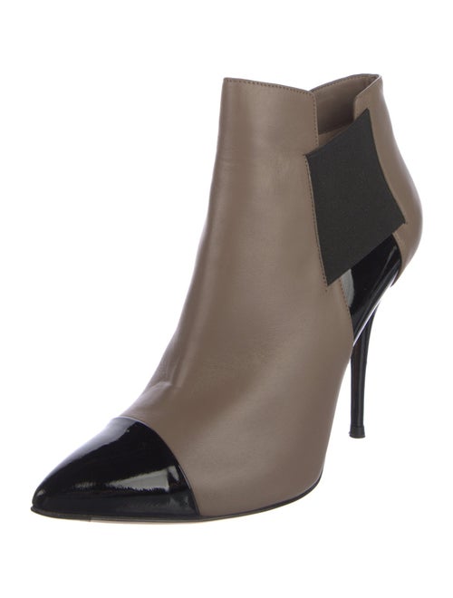 Casadei Leather Colorblock Pattern Chelsea Boots