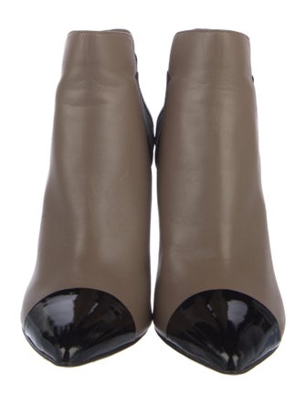 Casadei Leather Colorblock Pattern Chelsea Boots