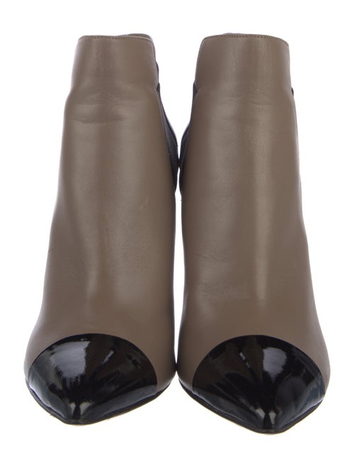 Casadei Leather Colorblock Pattern Chelsea Boots