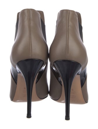 Casadei Leather Colorblock Pattern Chelsea Boots