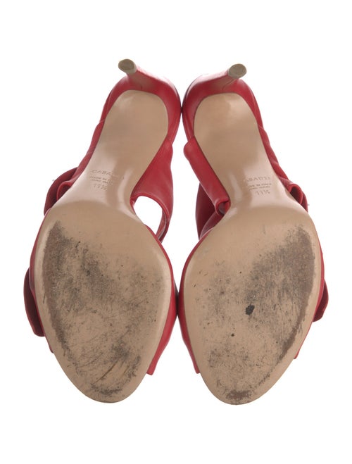 Casadei Leather Bow Accents Slides