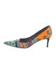 Casadei Canvas Printed Pumps