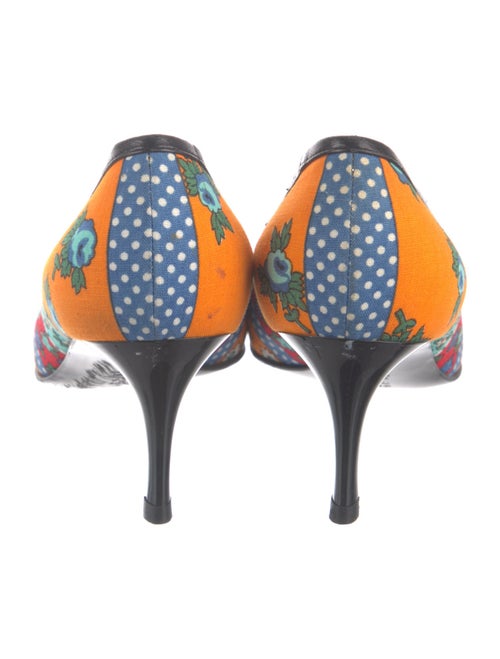 Casadei Canvas Printed Pumps