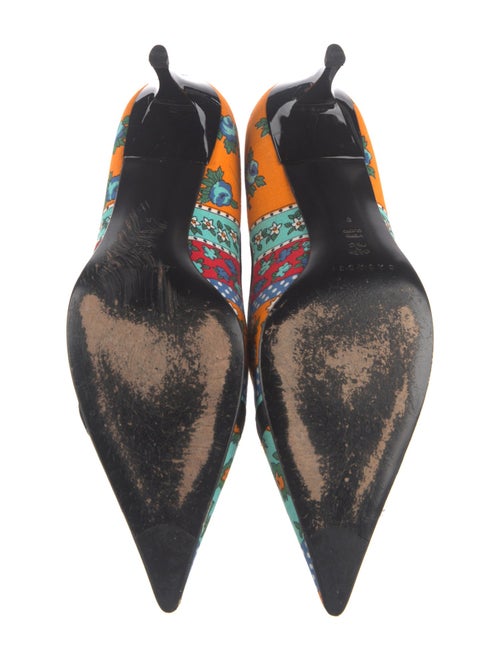 Casadei Canvas Printed Pumps