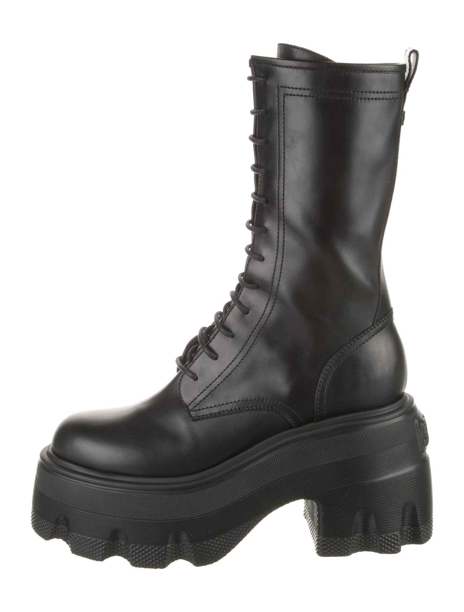 Casadei Leather Combat Boots