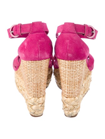 Casadei Suede Chain-Link Accents Espadrilles