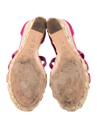 Casadei Suede Chain-Link Accents Espadrilles