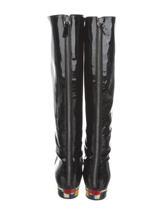 Casadei Patent Leather Rain Boots
