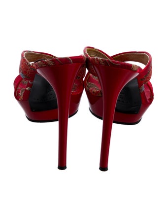 Casadei Satin Printed Slides