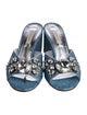 Casadei Glitter Crystal Embellishments Slides